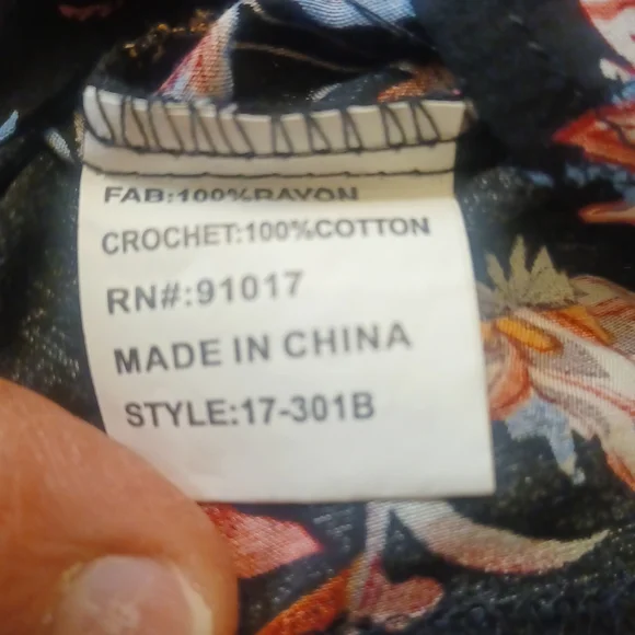 Solitaire Ravikhosla Floral tunic tank top Shoulder ties nwt - Picture 5 of 5